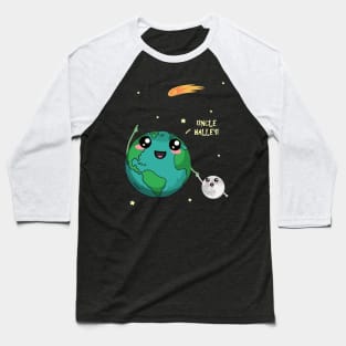 Earth And Moon Uncle Halley Baseball T-Shirt